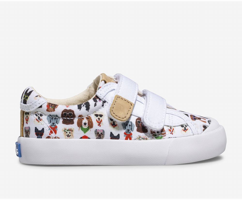 Girl Keds x Rifle Paper Co Crew Kick 75 2V Dog Days Sneaker White Multicolor 1079485YF - South Afric